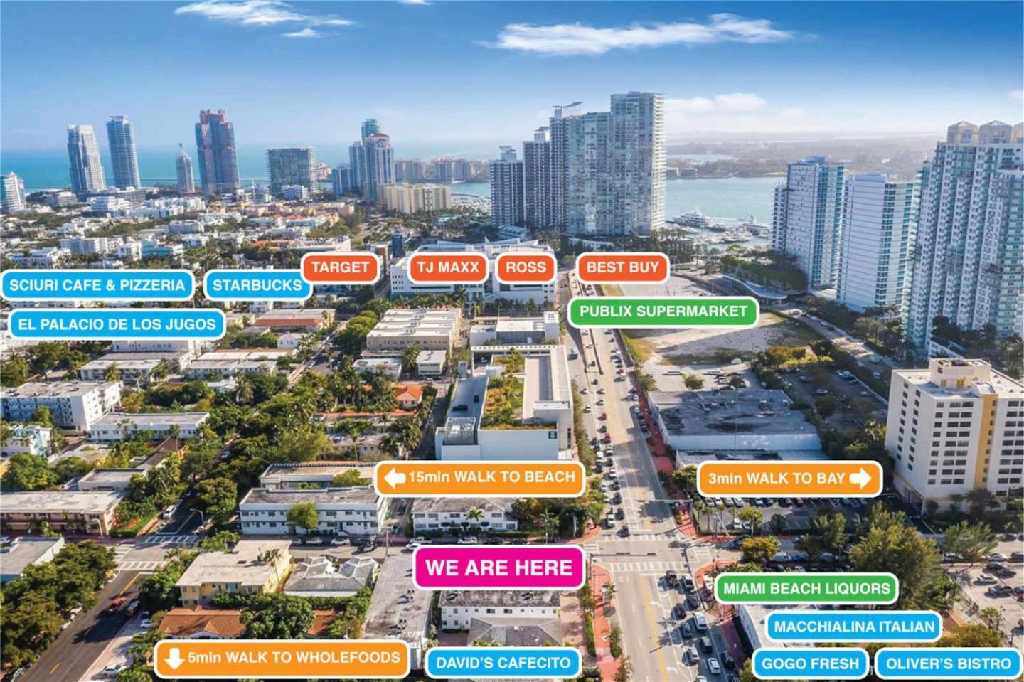 South Beach 2 Bedroom Family & Pet Friendly Apartment With Balcony & Free Parking Miami Beach Exteriér fotografie